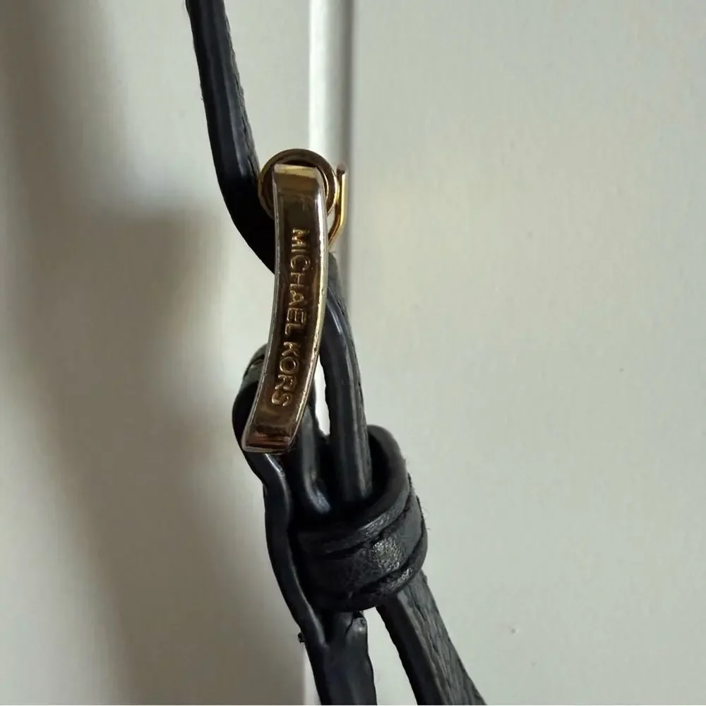 MICHAEL Michael Kors Black and Gold Shoulder Bag with‎ Chain Detail Bucket